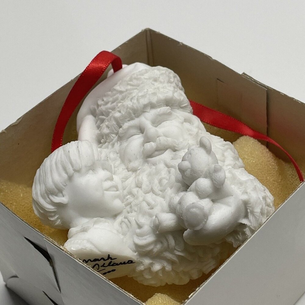Santa Claus Christmas Ornament Diorama Collectible 1996 SIGNED Mark Klaus W/ COA
